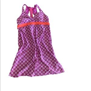 Title Nine Women’s Athletic Dress - Purple with white geometric design - size L
